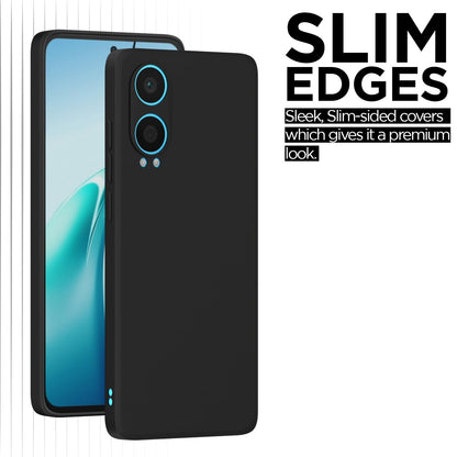 Pikkme OnePlus Nord CE4 Lite 5G Soft Matte Silicone Shockproof Case (Black)