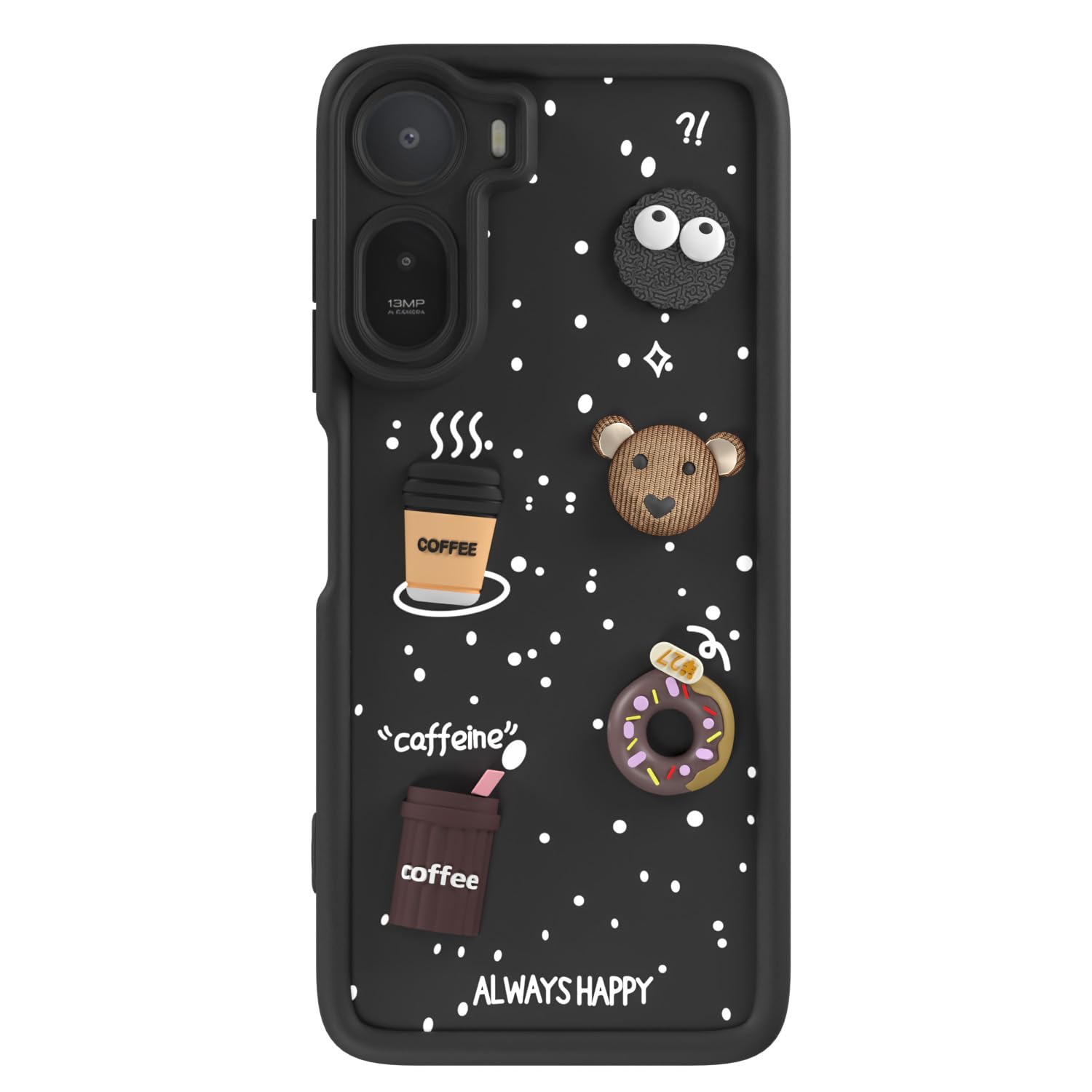 Redmi A7 Pro/Poco C85x 5G/3D Silicone mobile cover in black by Pikkme – photo 7