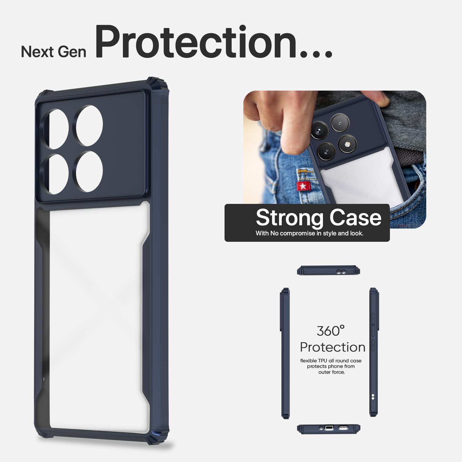 Pikkme blue Clear back cover for Poco F6 Pro 5G – photo 6