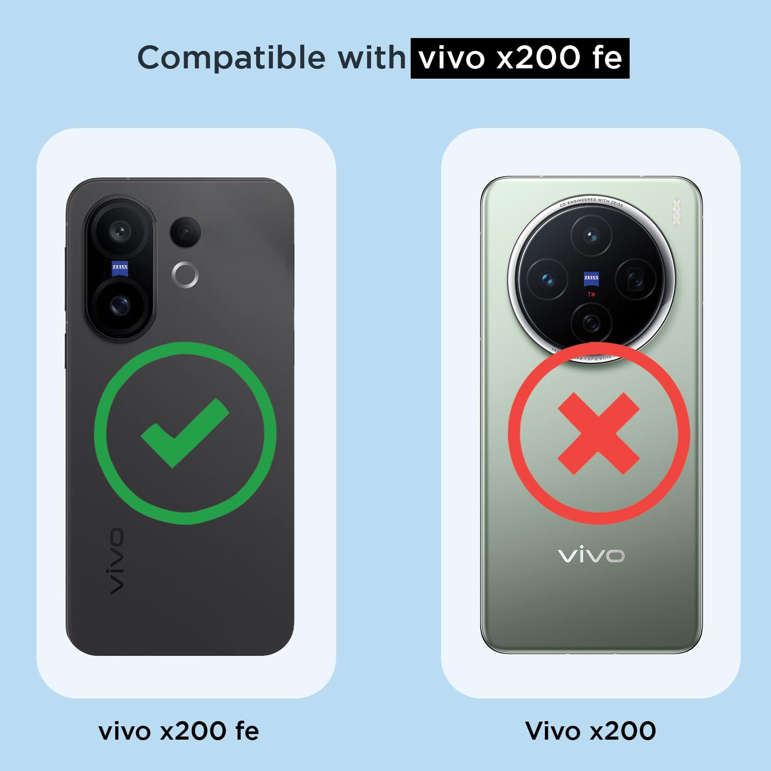 Pikkme Vivo X200 FE 5G PC + TPU Crystal Clear Transparent Back Cover (Transparent)