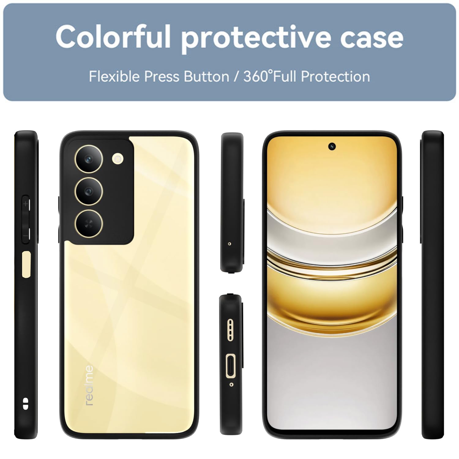 Pikkme Realme Narzo 80x/P3x/14X 5G black phone cover – photo 2