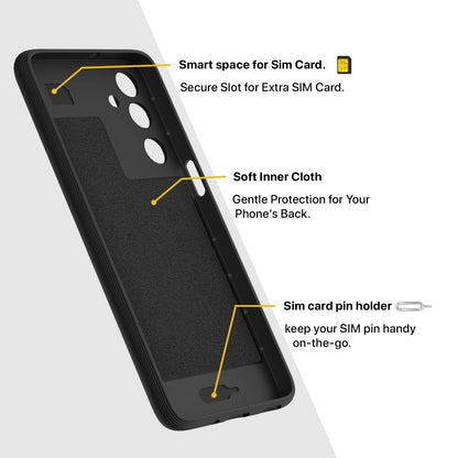 Pikkme Samsung Galaxy M16 5G Shockproof Soft Flexible Gencase Back cover (Black)