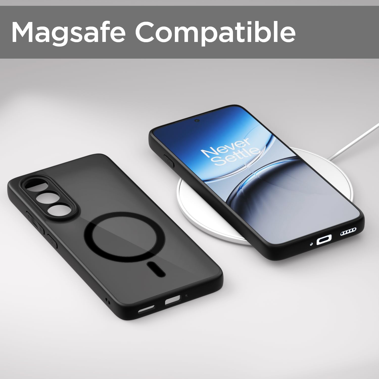 OnePlus Nord 5 5G MagSafe mobile back cover in black smoke mag-safe by Pikkme – photo 7