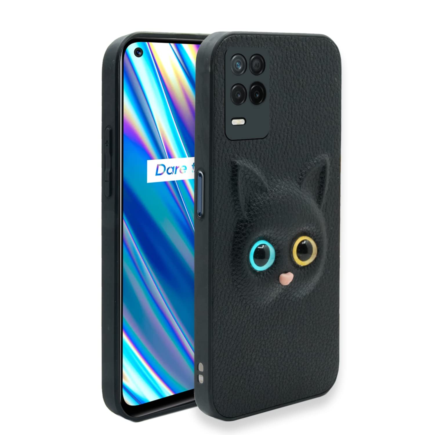 Black back cover for Realme 8/8s/Narzo 30 5G – Pikkme