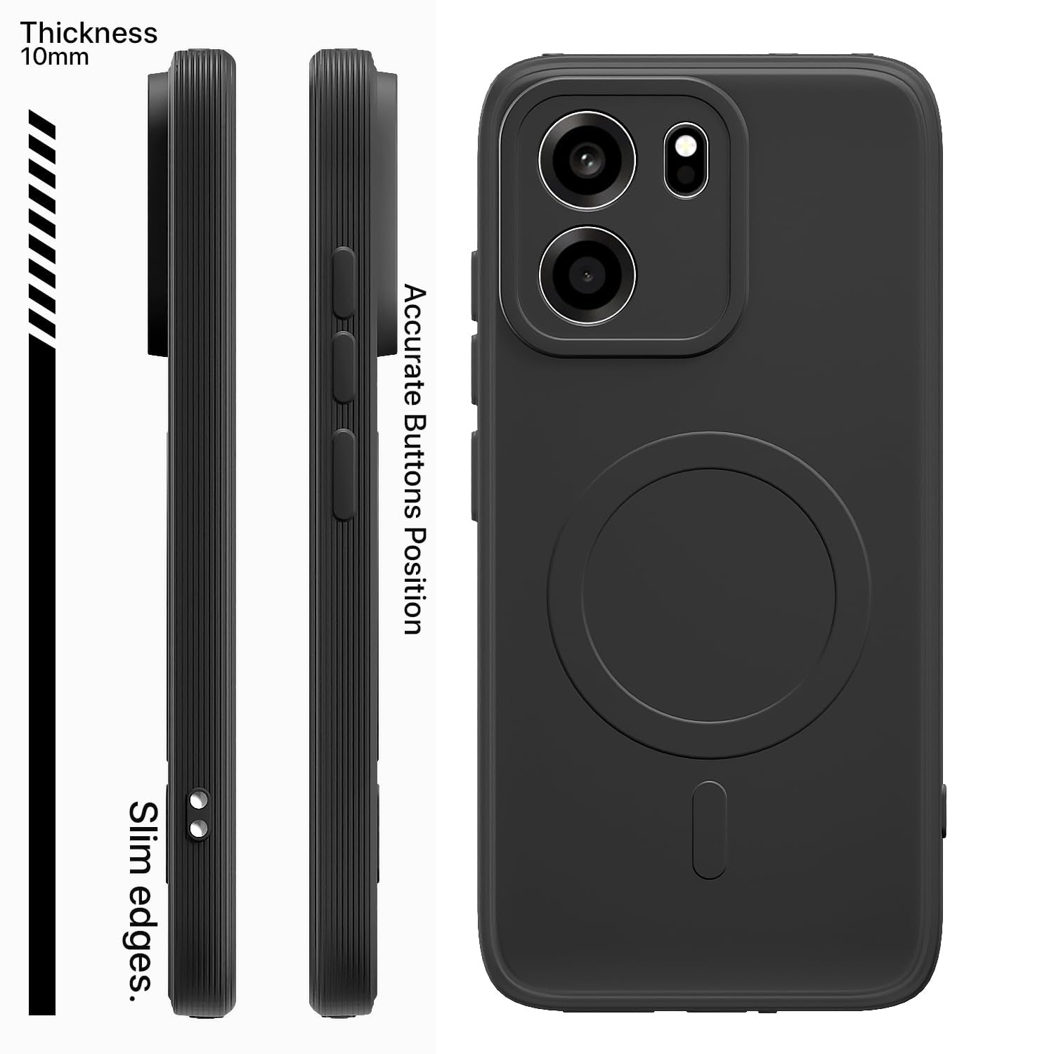 Black mobile back cover for OnePlus Nord CE 6 5G – Pikkme – photo 3