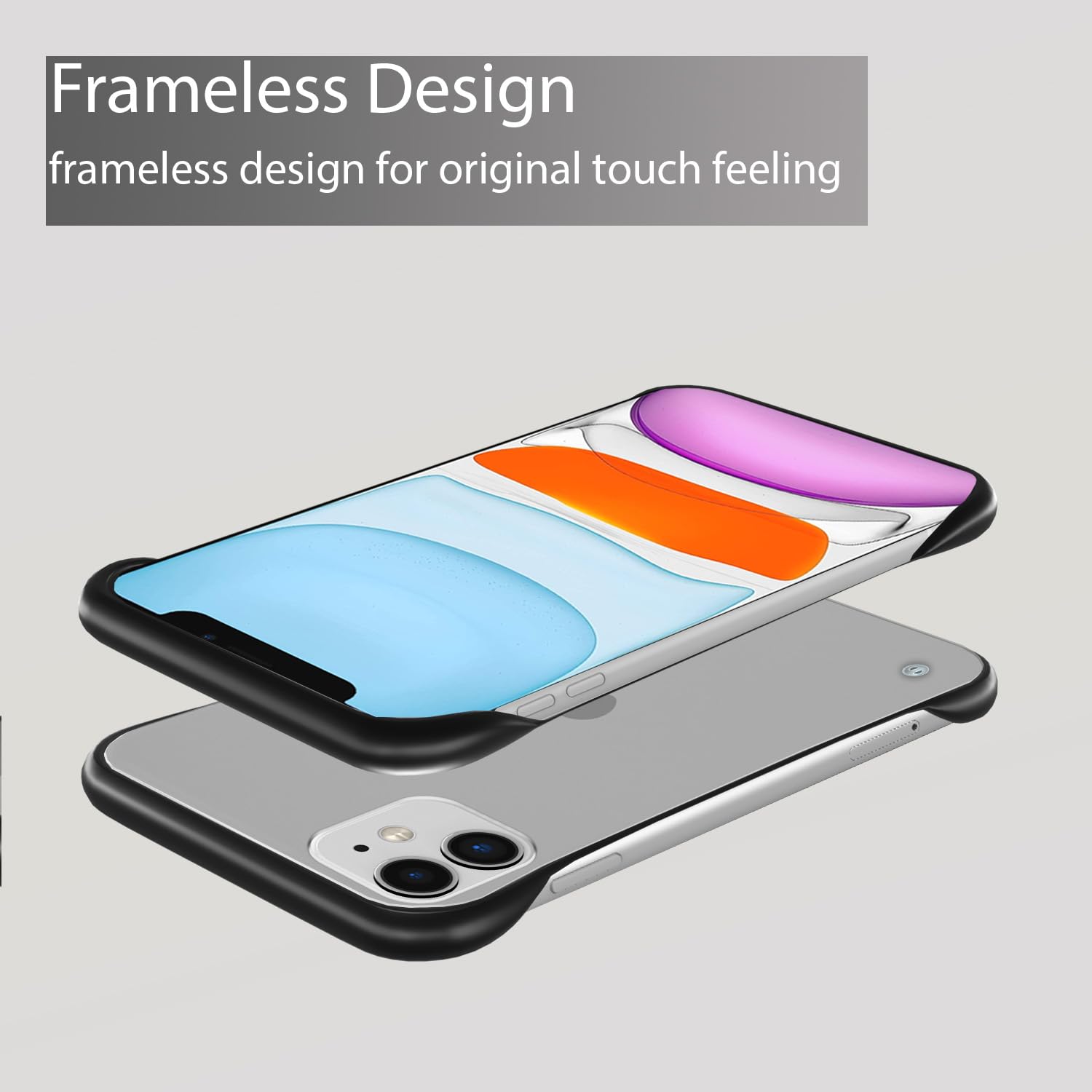 Pikkme iPhone 11 Frameless Back Cover (Black)