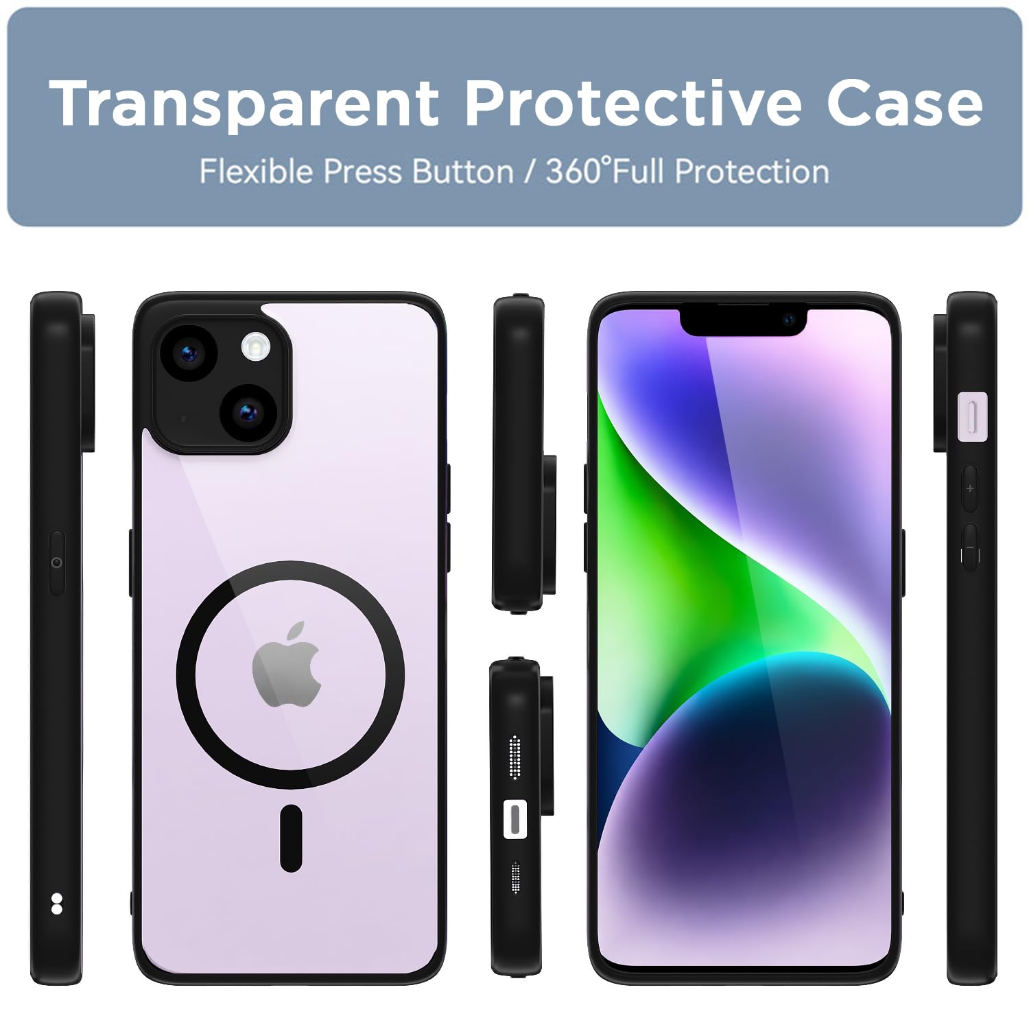 Pikkme black mag-safe mobile back cover for iPhone 14 – photo 2