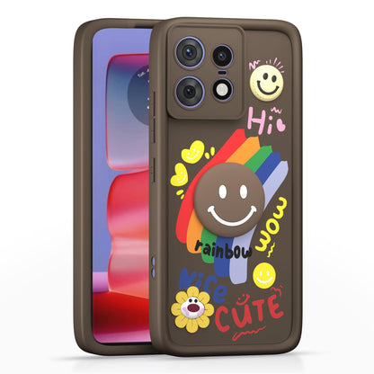 Brown Soft Silicone mobile back cover for Moto Edge 50 Pro 5G – Pikkme