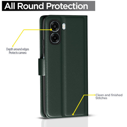 Oppo A6X 5G Wallet flip case in green by Pikkme – photo 4