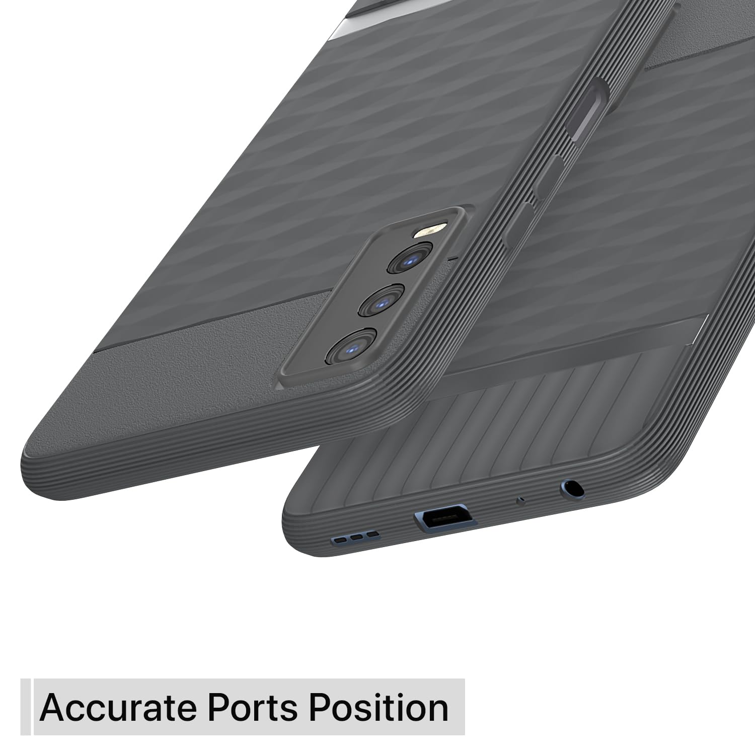 Pikkme Vivo Y12s / Y20 / Y20i / Y20G  Gencase Back Cover (Grey)