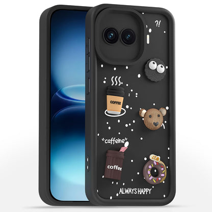 Pikkme iQOO 15R 5G/3D Silicone black mobile back cover