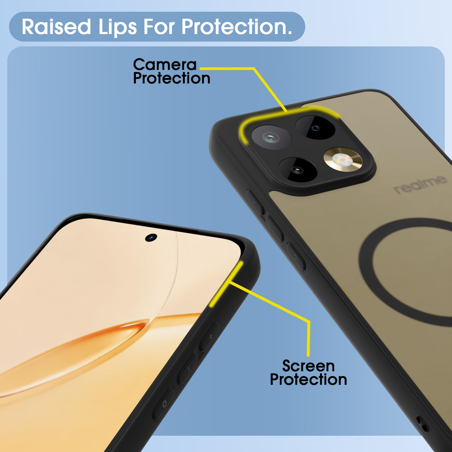 Black smoke mag-safe mobile back cover for Realme 16 Pro 5G – Pikkme – photo 4