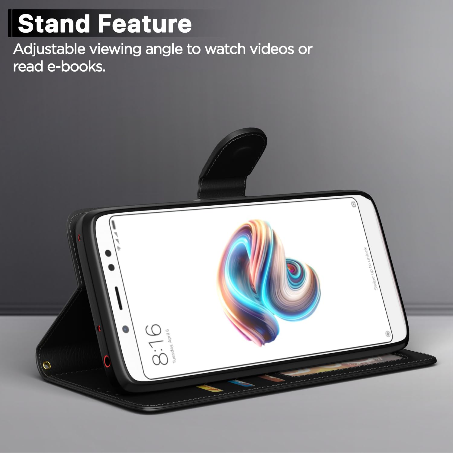 Pikkme black flip cover for Redmi Note 5 – photo 3