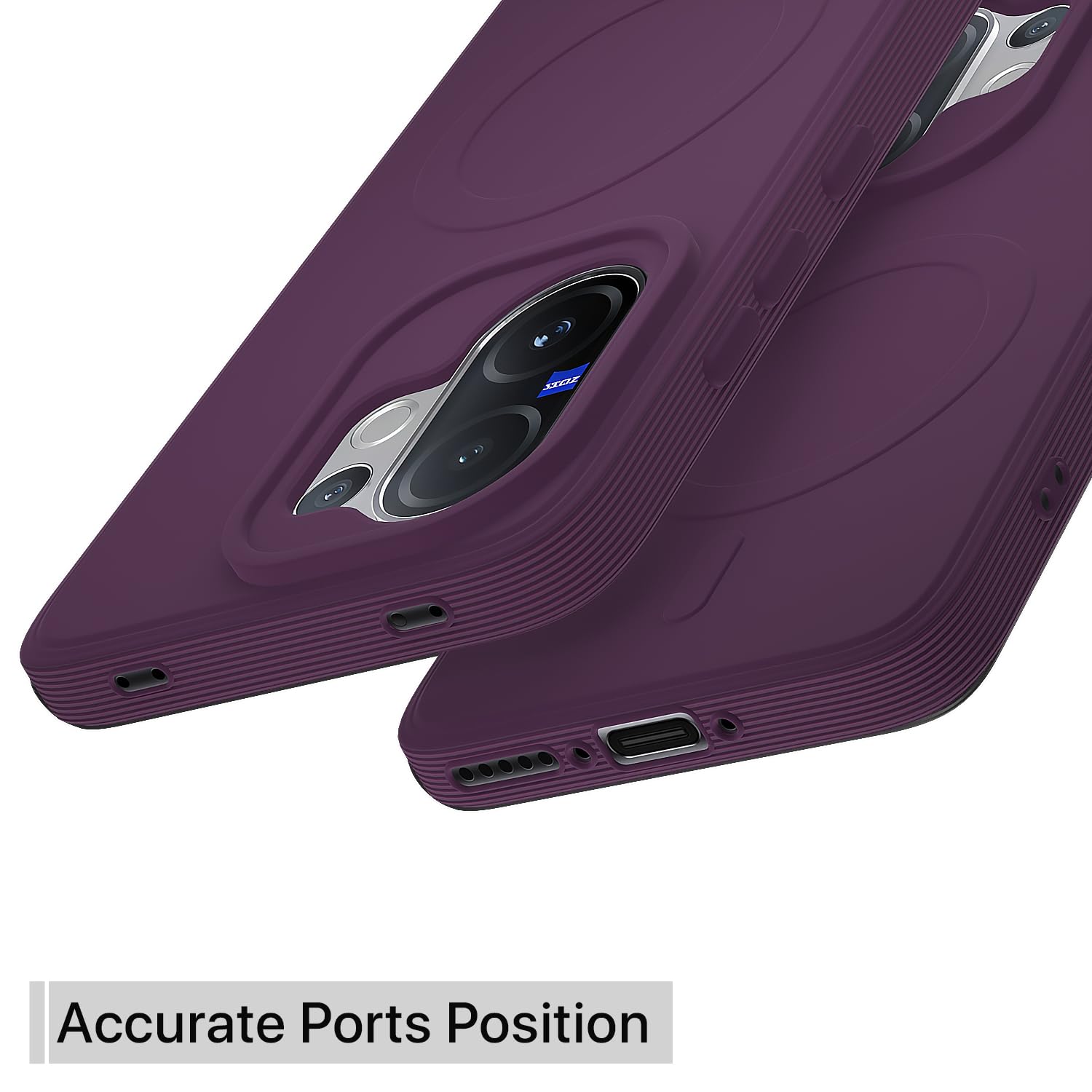 Purple MagSafe mobile back cover for Vivo V60/V60e 5G/T4 Pro – Pikkme – photo 4