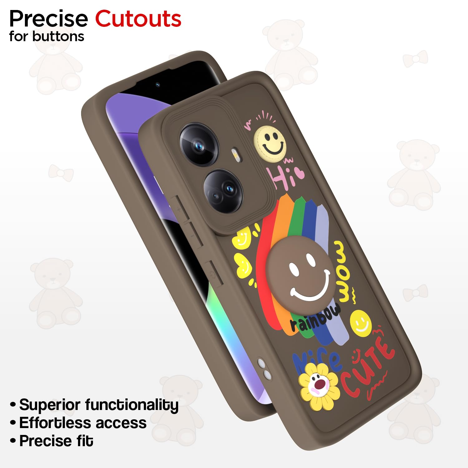 Pikkme brown phone cover for Realme 10 Pro Plus 5G – photo 6