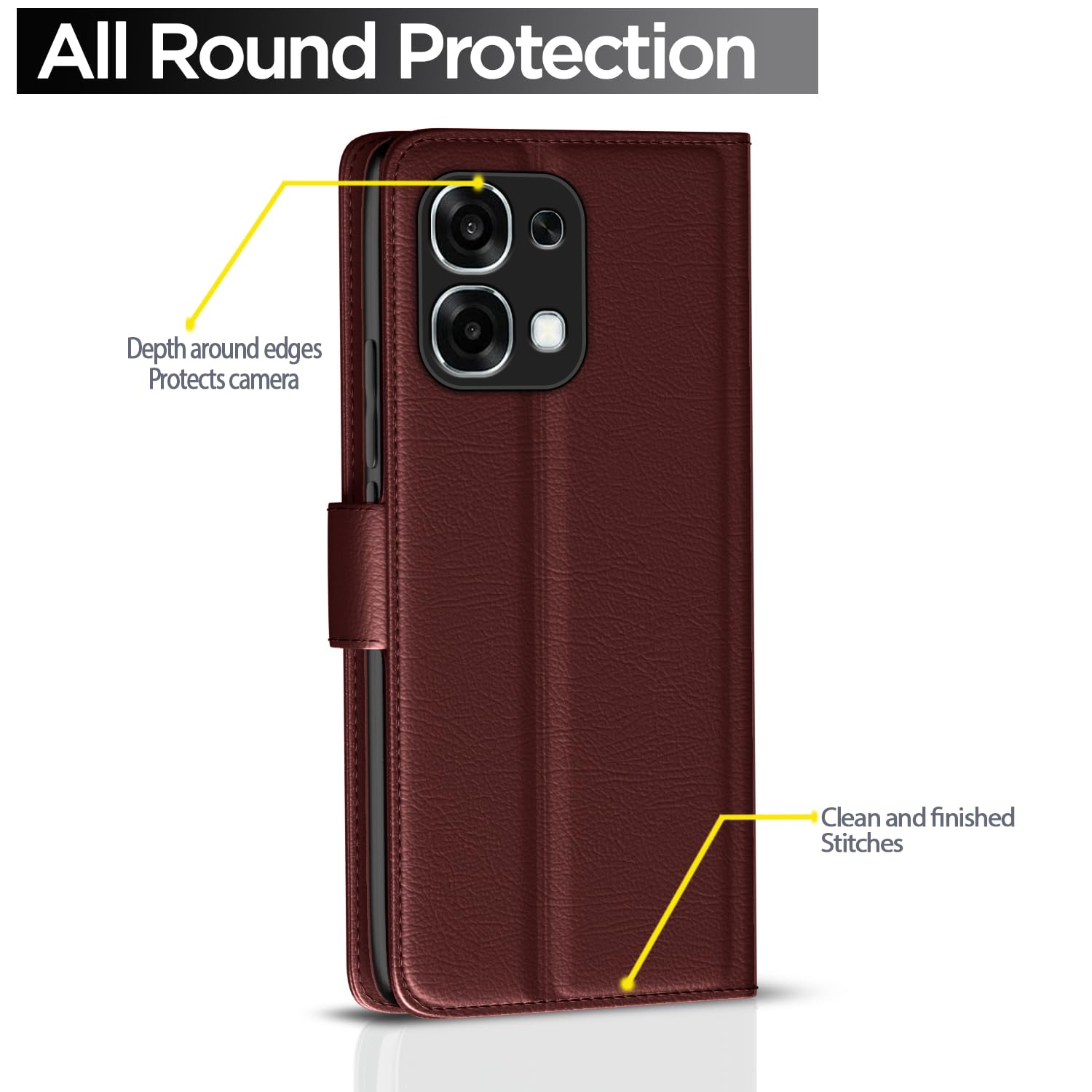 Pikkme brown flip case for Oppo F31/F33 5G – photo 4