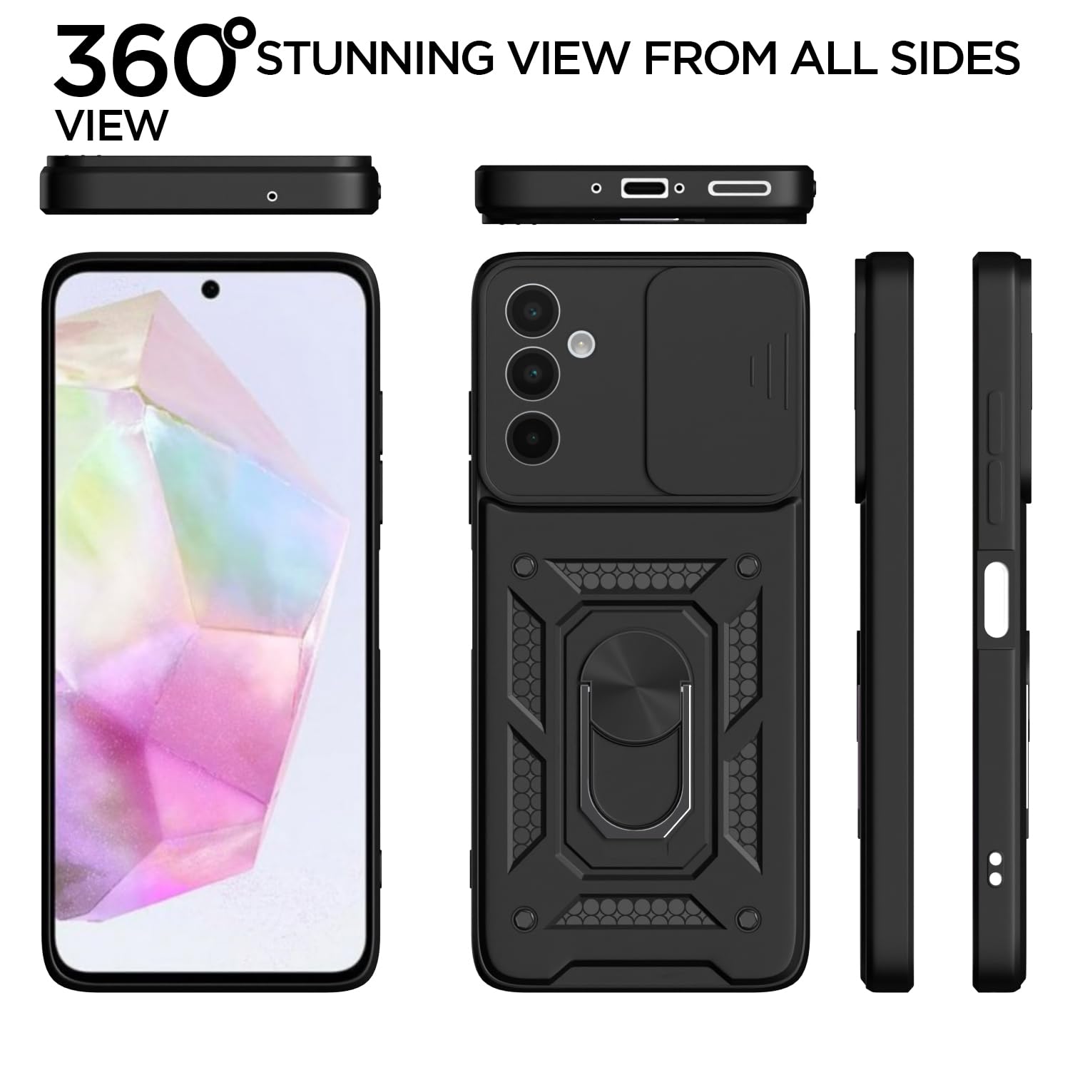 Pikkme Samsung A26 5G/360 D10 Camera Shield black mobile cover – photo 5
