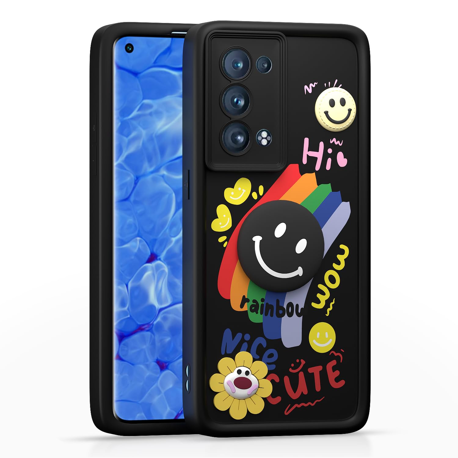 Pikkme Oppo Reno 6 Pro Plus 5G black mobile back cover