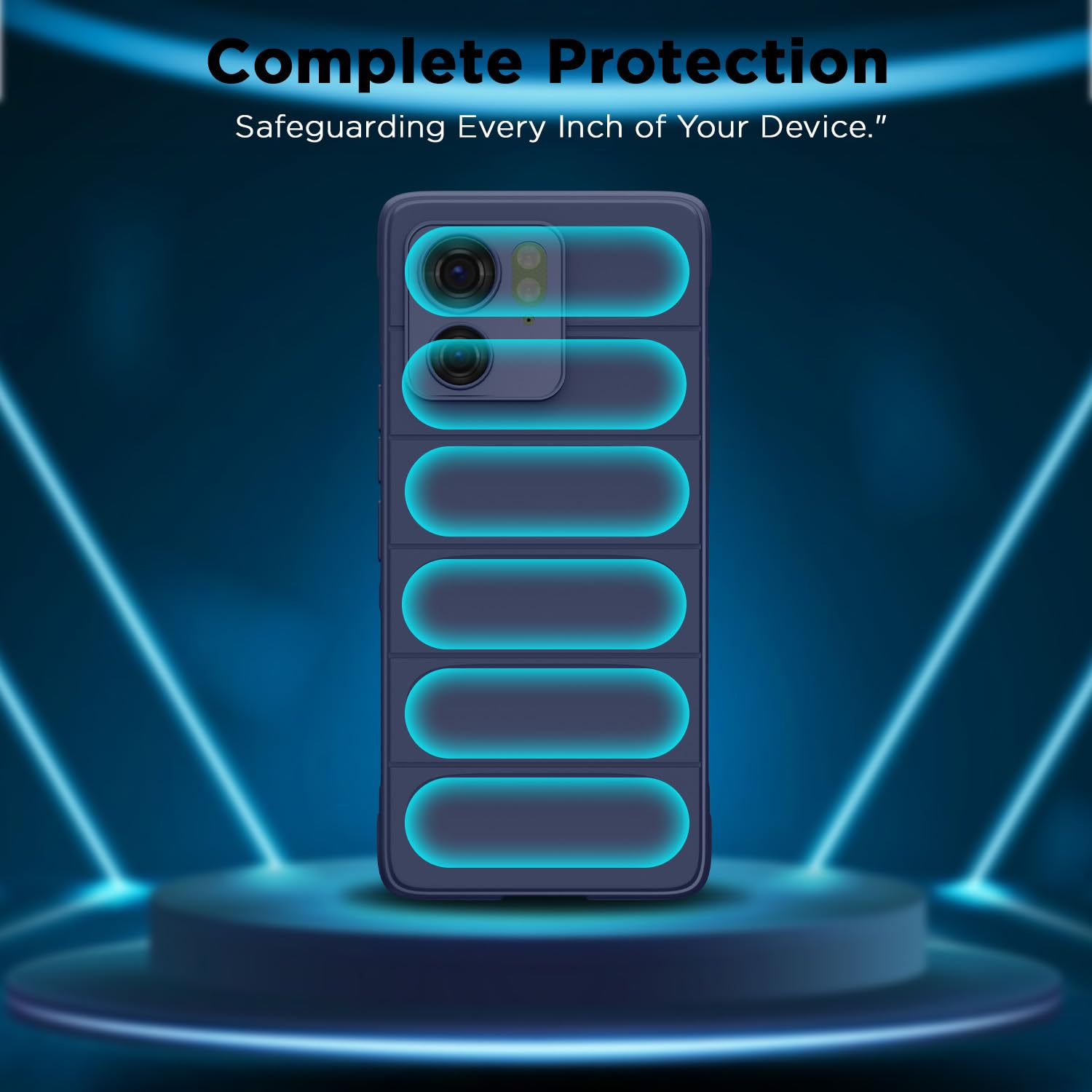 Pikkme blue Liquid Silicone mobile back cover for Moto Edge 40 – photo 6