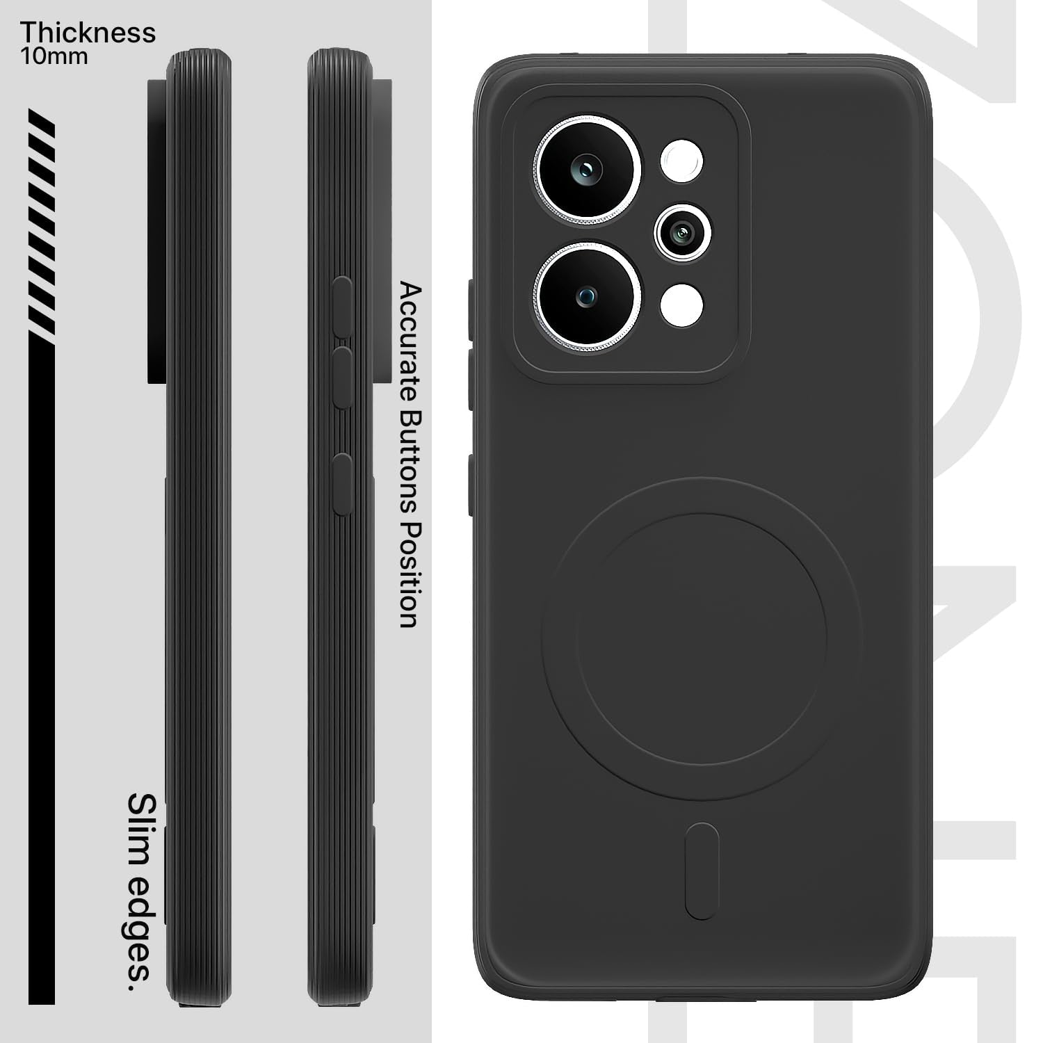 Realme P4 Power 5G back cover in black by Pikkme – photo 3
