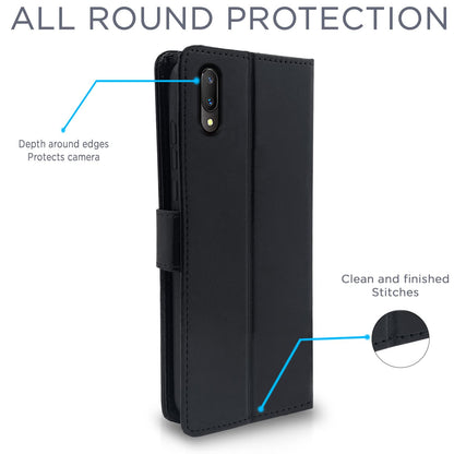 Pikkme Vivo V11 Pro Vintage Flip Cover| Black