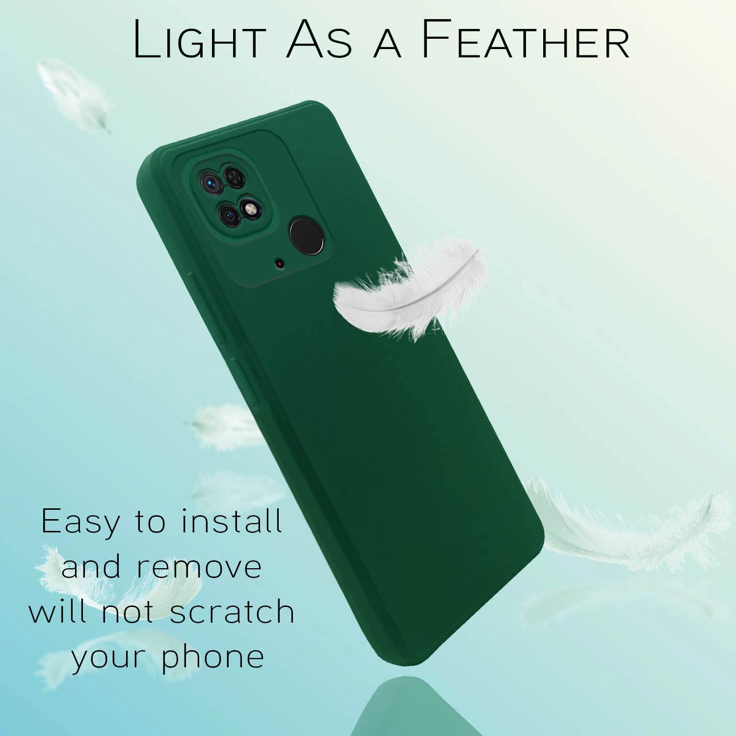 Pikkme Redmi 10/10 Power Liquid Silicone green mobile back cover – photo 2