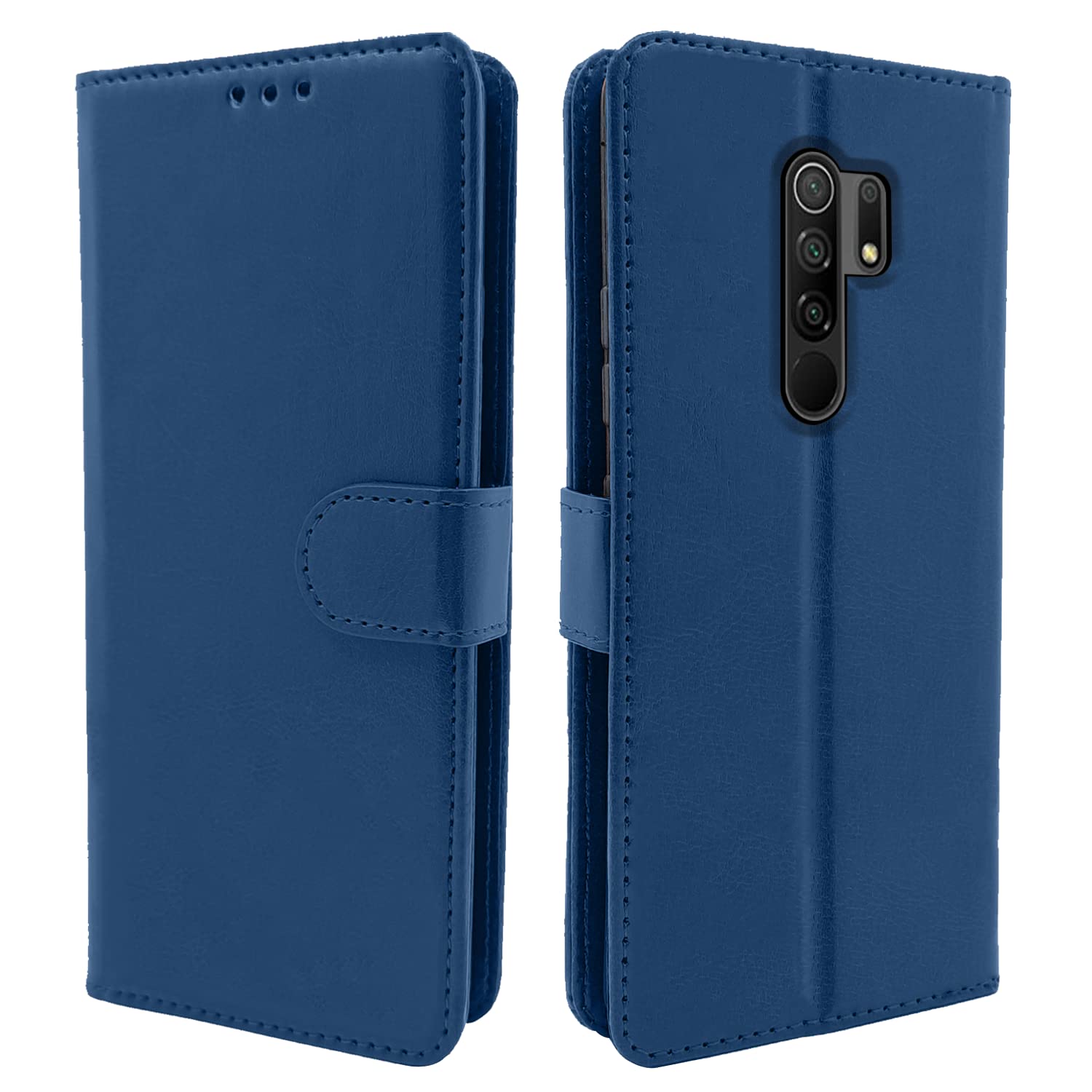 Pikkme Poco M2 Vintage Flip Cover (Blue)