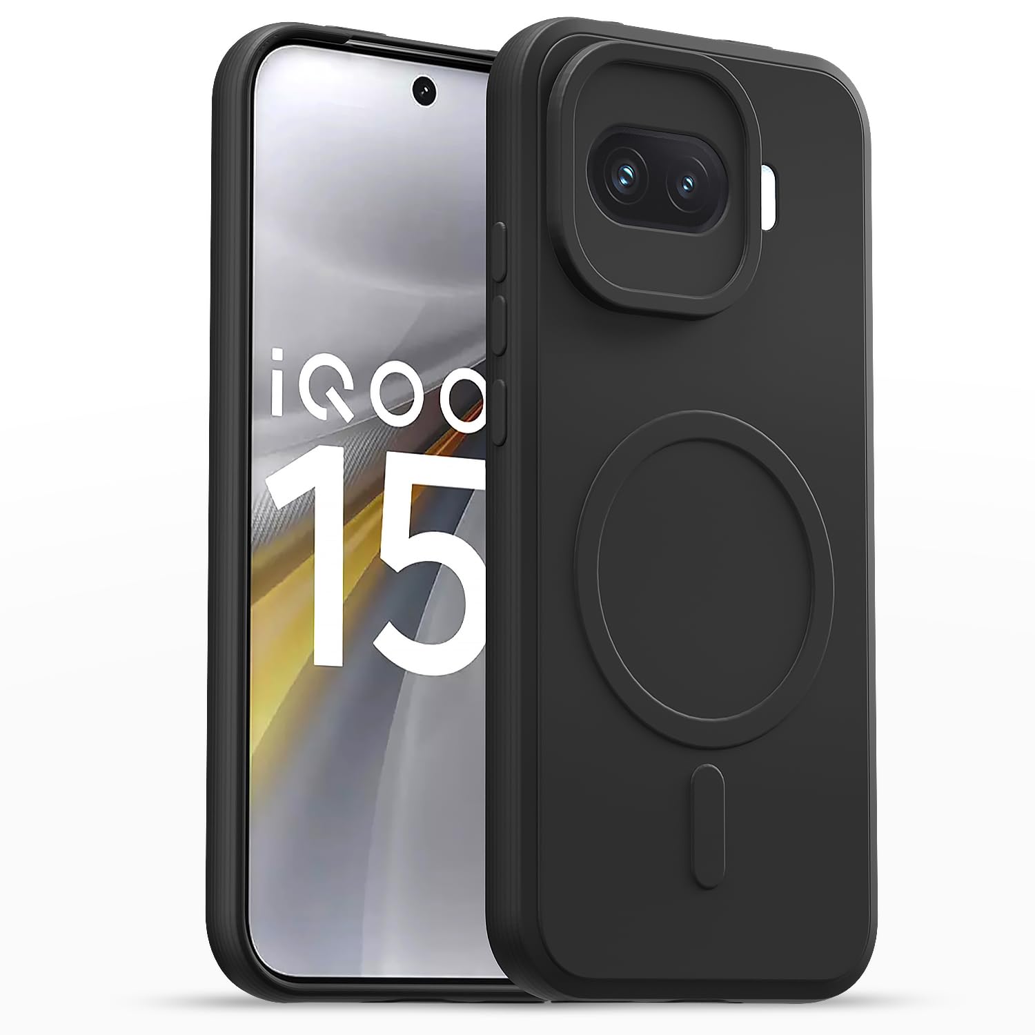 iQOO 15R 5G back cover in black by Pikkme