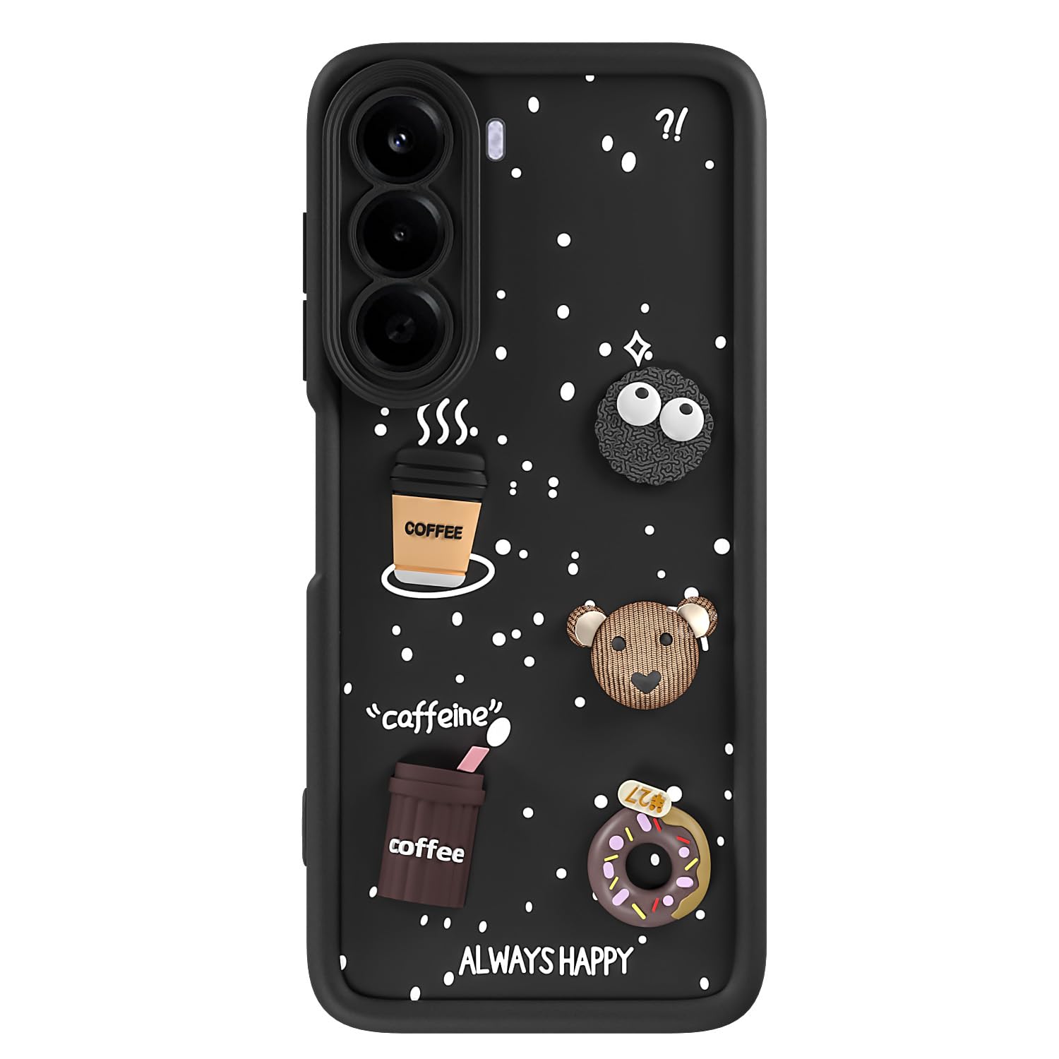 OnePlus Nord CE 6 Lite 5G Bear Coffee phone cover in black by Pikkme – photo 7
