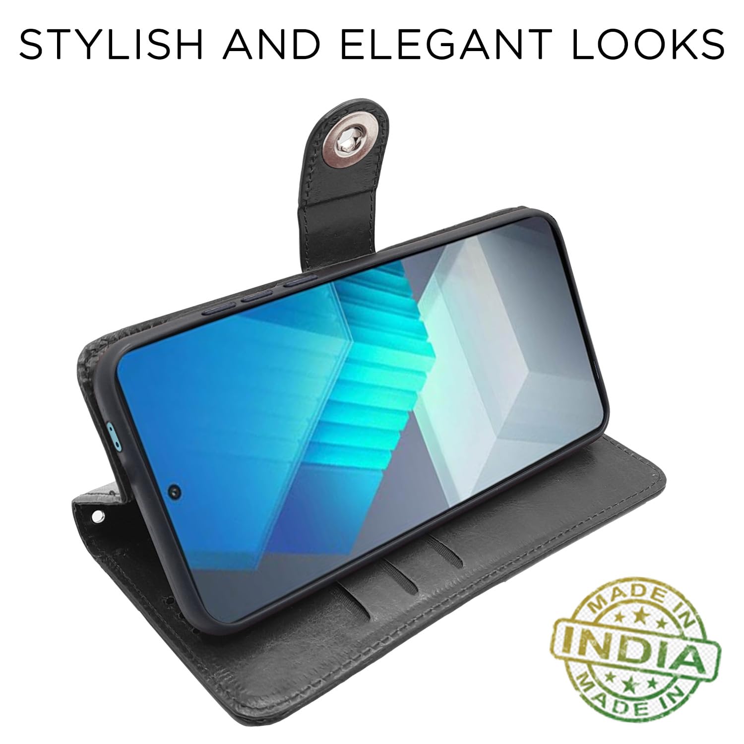 Pikkme iQOO Neo 7 Pro 5G black flip cover – photo 5