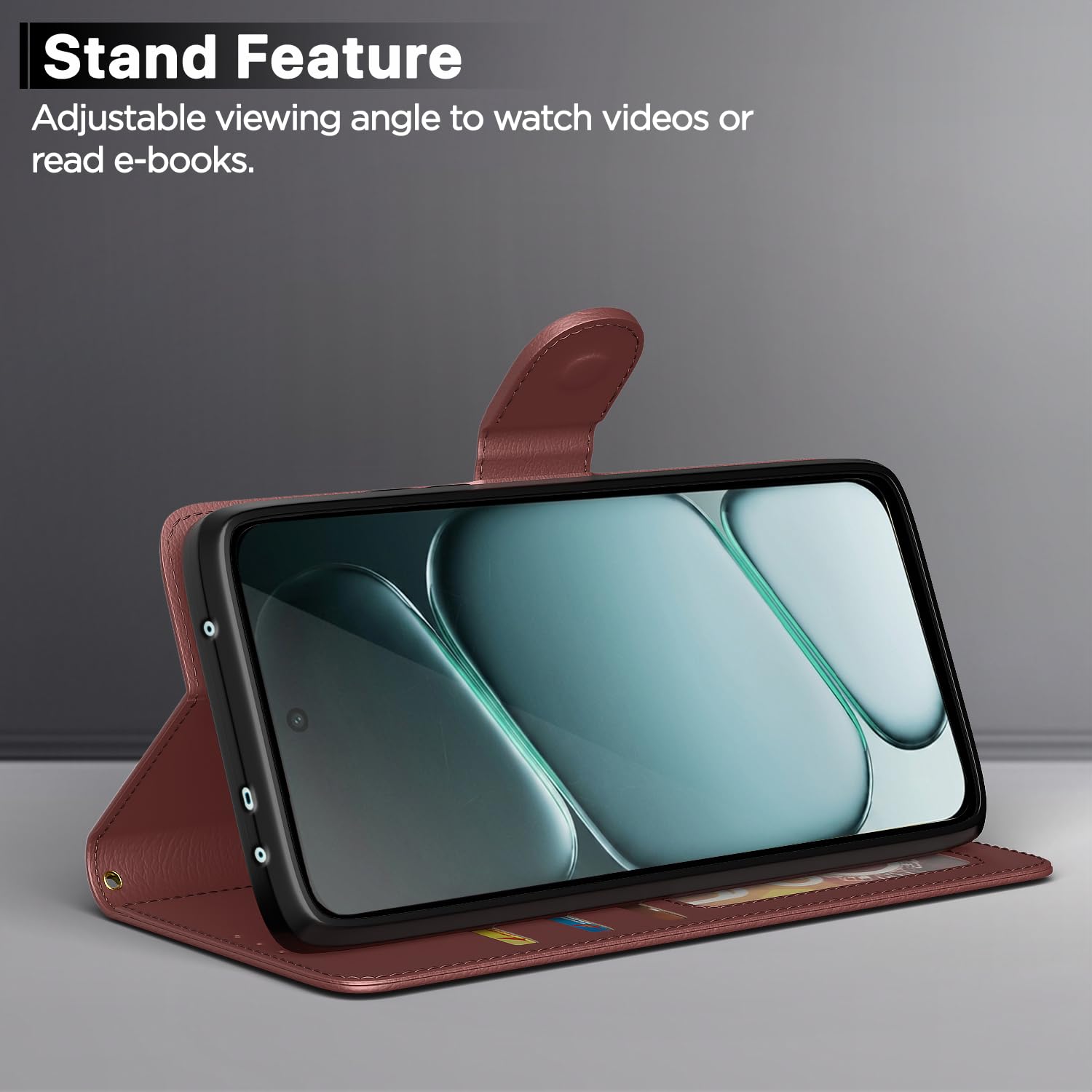 OnePlus Nord CE 6 5G Wallet flip cover in brown by Pikkme – photo 3