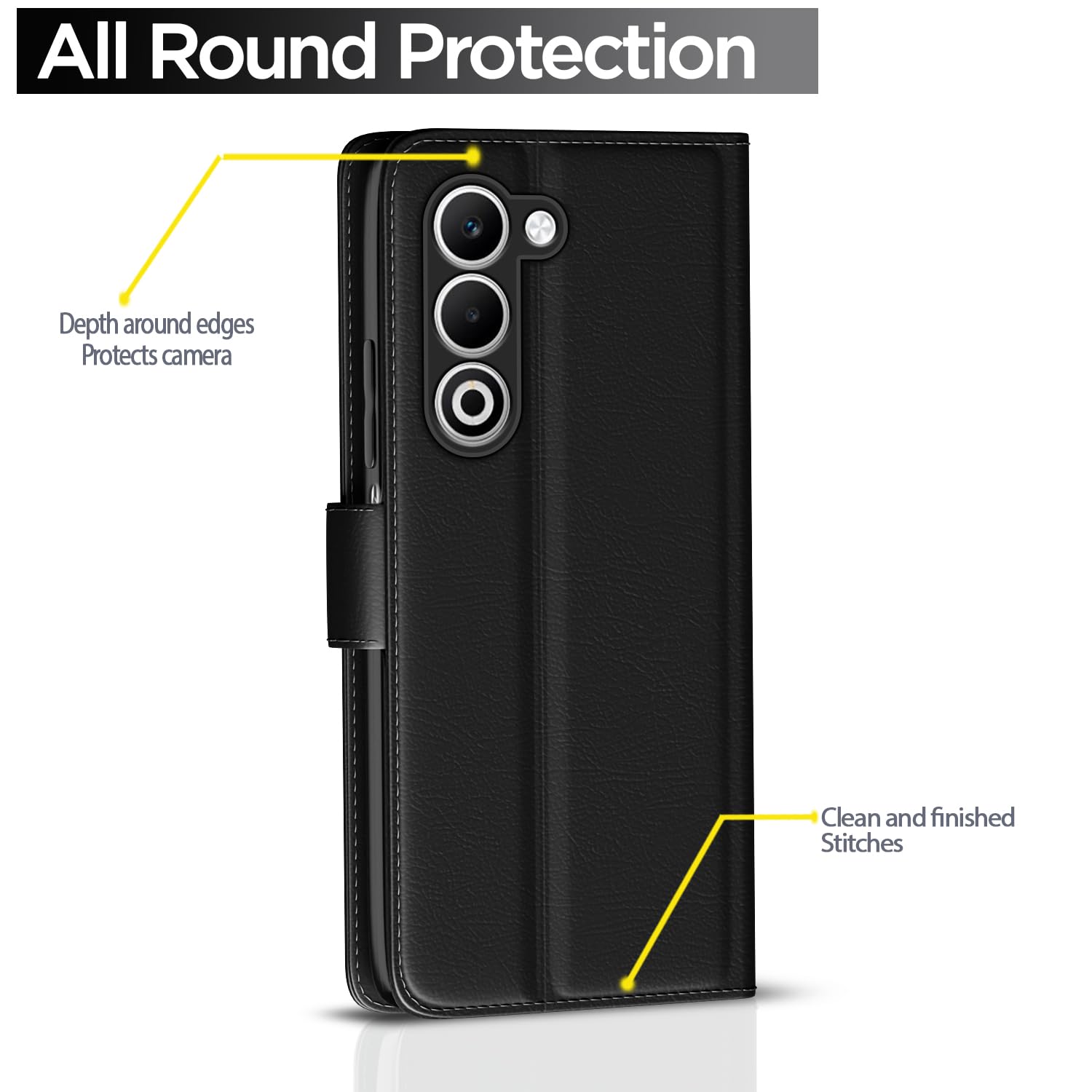 Pikkme Oppo A5 5G Wallet black wallet flip cover – photo 4