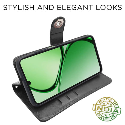 Pikkme black Button wallet flip cover for Realme C63 4G – photo 3