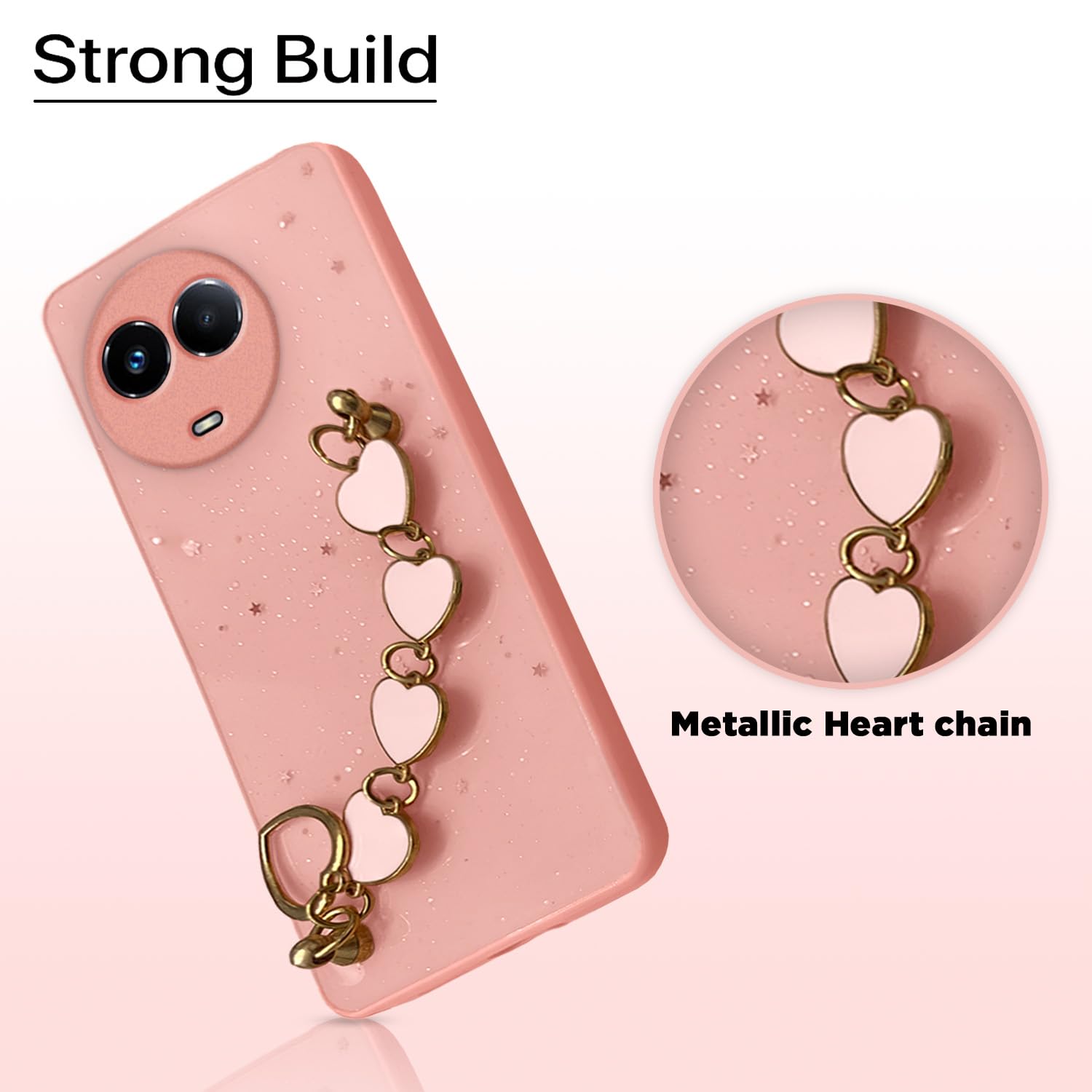 Pikkme Realme 11/11X/Narzo 60X 5G Chain pink phone cover – photo 7