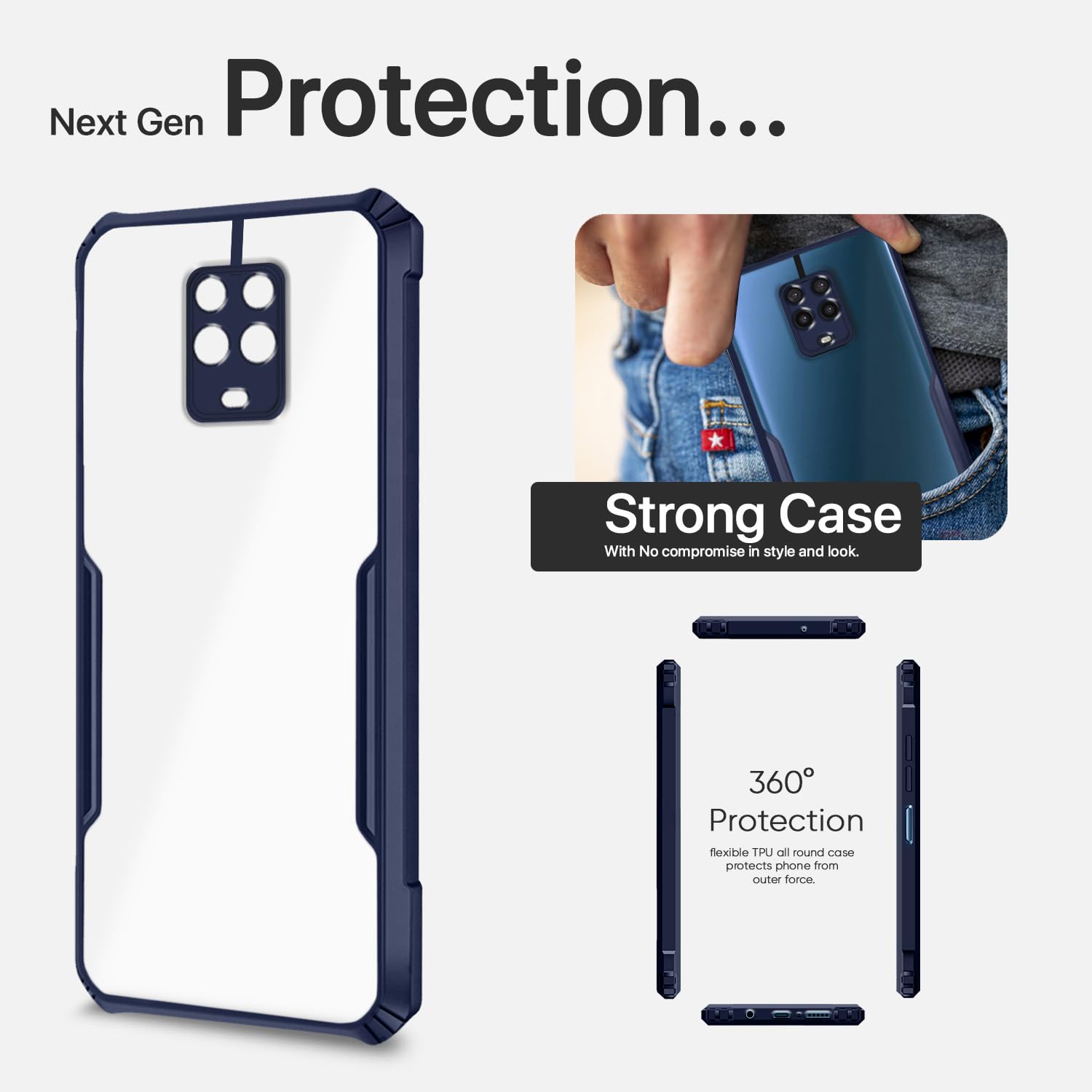 Redmi Note 9 Pro/Note 9 Pro Max/Poco M2 Pro/Note 10 Lite Eagle mobile back cover in blue by Pikkme – photo 6