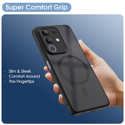 Vivo T4x/iQOO Z10x/Y31 Pro 5G mobile back cover in black smoke mag-safe by Pikkme – photo 6