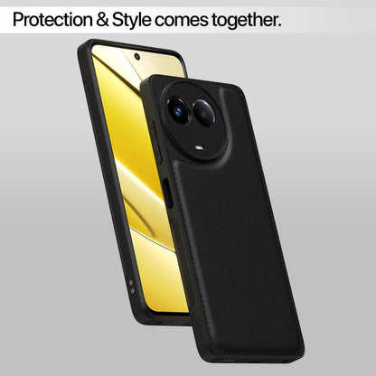Black Leather back cover for Realme 11/11X 5G/Narzo 60X 5G – Pikkme – photo 6