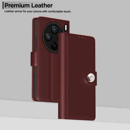 Pikkme brown Button flip case for Vivo X200 5G – photo 2