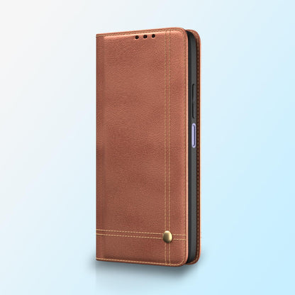 Pikkme brown Magnetic wallet flip cover for Redmi Note 14 5G – photo 6
