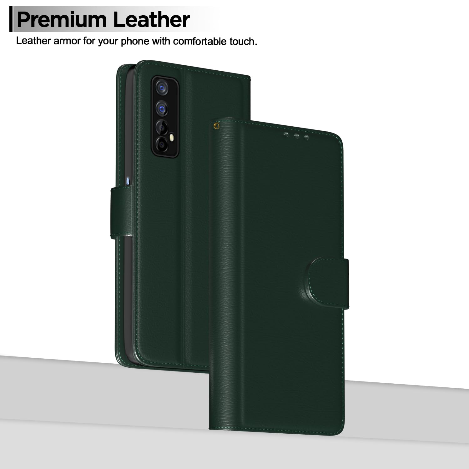Realme 7/Narzo 30 4G/Narzo 20 Pro Wallet wallet flip cover in green by Pikkme – photo 2