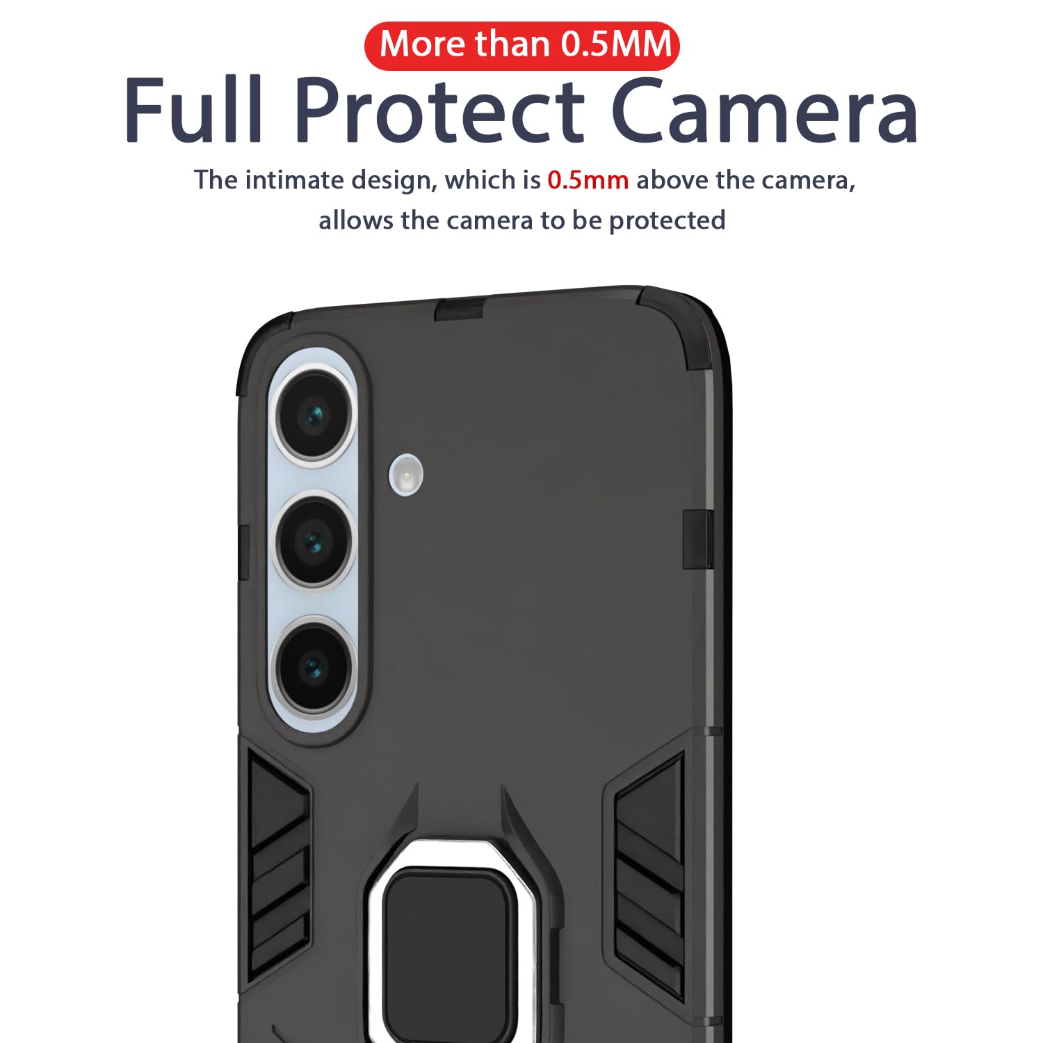 Pikkme Samsung S24 FE 5G D5 Tough Armor black mobile cover – photo 7