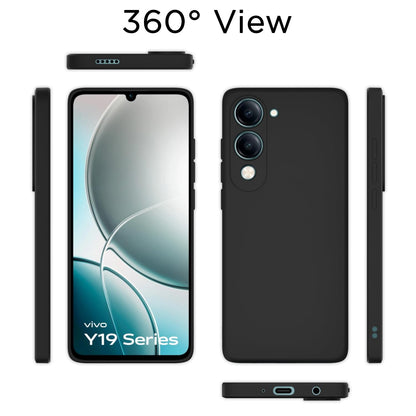Pikkme Vivo Y19e / Y04 4G / Y29s 5G Soft Matte Silicone Shockproof Case (Black)