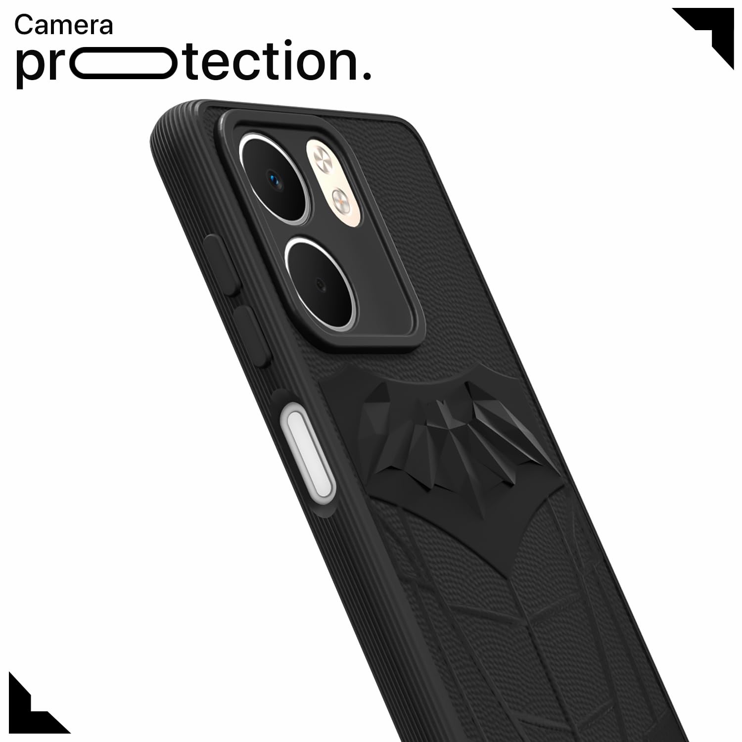 Pikkme Oppo A5x Shockproof Stylish Cartoon Back Cover (Black)