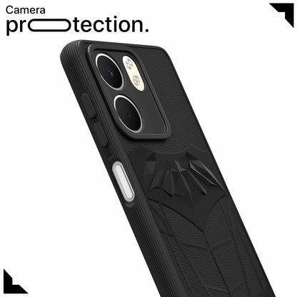 Pikkme Oppo A5x Shockproof Stylish Cartoon Back Cover (Black)