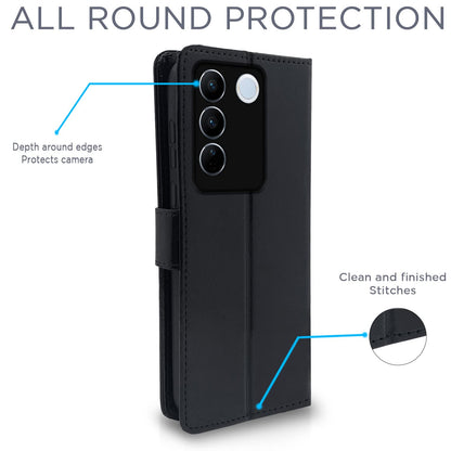 Pikkme black mobile flip cover for Vivo V27/V27 Pro 5G – photo 4