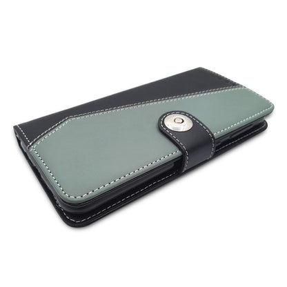 Pikkme Redmi 9 Prime / Poco M2 Wallet Style Inbuilt Pockets & Stand | Strong Magnetic Flip Cover (Grey)