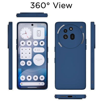 Pikkme Nothing Phone 3A Pro Soft Matte Silicone Shockproof Case (Blue)