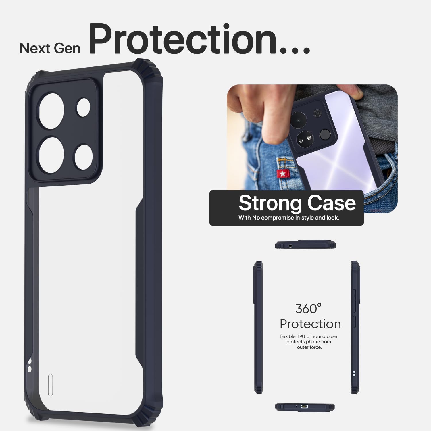 Pikkme blue Clear back cover for Itel A04 – photo 7