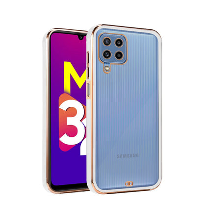 Pikkme white Chrome back cover for Samsung M32 4G
