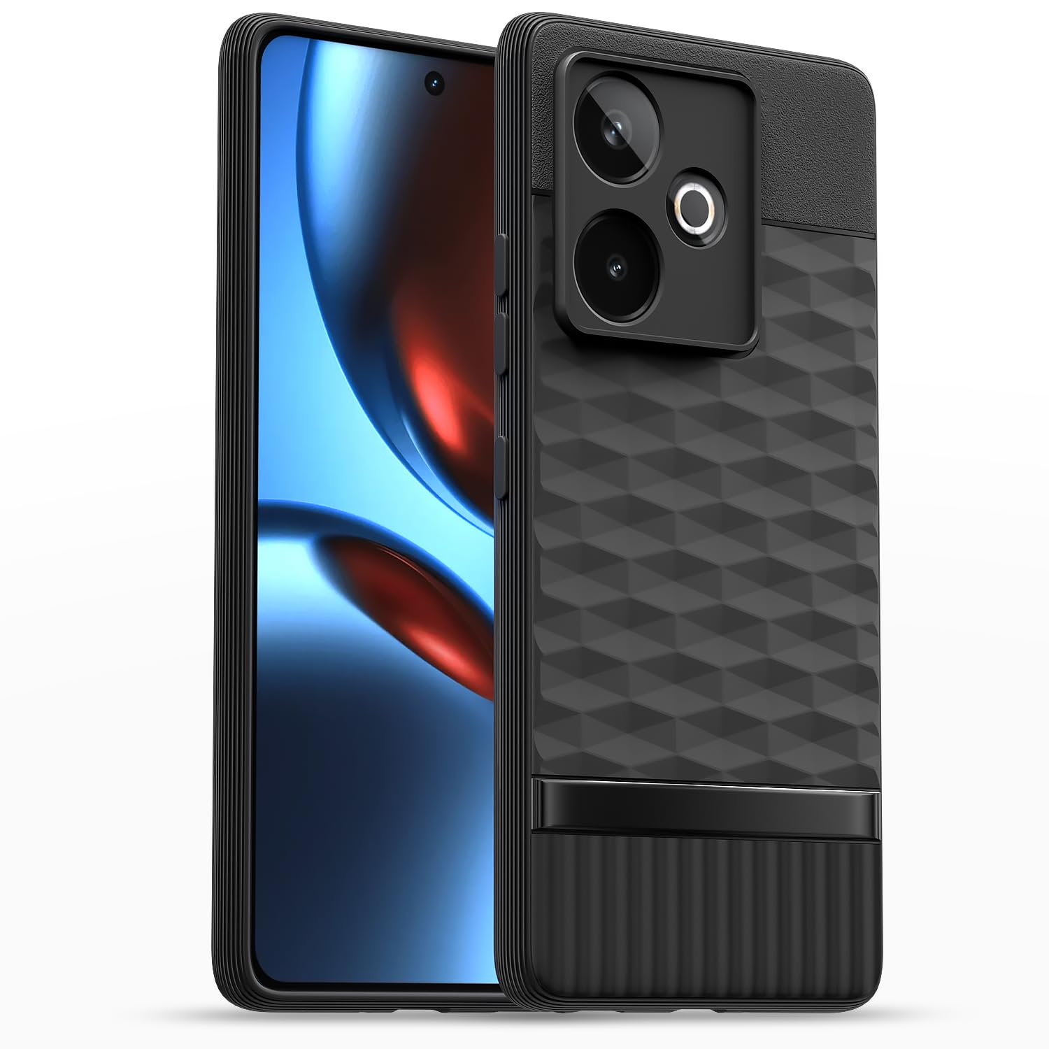 Pikkme Realme GT 7 5G / GT 7T 5G Shockproof Soft Flexible Gencase Back Cover (Black)